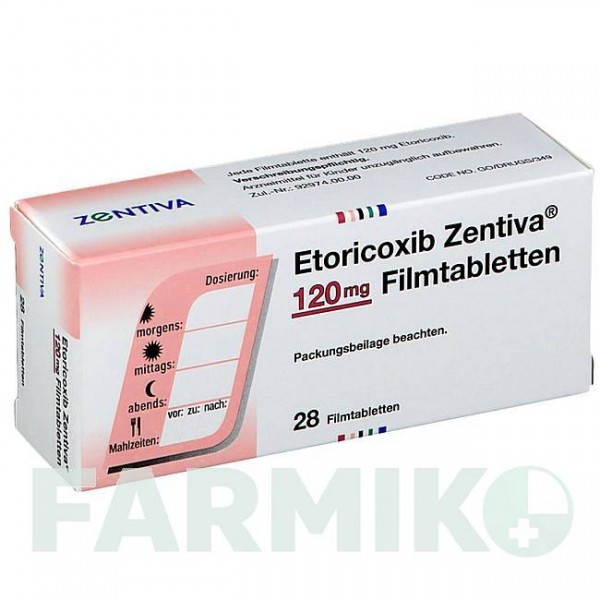ЭТОРИКОКСИБ (ETORICOXIB) 120 мг таблетки 28 шт - Эторикоксиб ZENTIVA