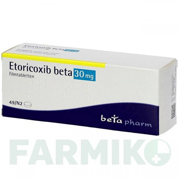 ЭТОРИКОКСИБ (ETORICOXIB) 30 мг таблетки 49 шт - Эторикоксиб BETAPHARM