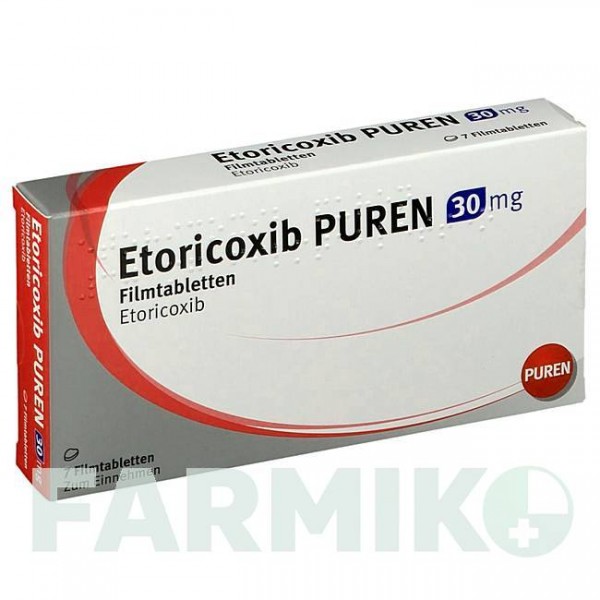 ЭТОРИКОКСИБ (ETORICOXIB) 30 мг таблетки 7 шт - Эторикоксиб PUREN PHARMA