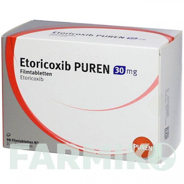 ЭТОРИКОКСИБ (ETORICOXIB) 30 мг таблетки 98 шт - Эторикоксиб PUREN PHARMA