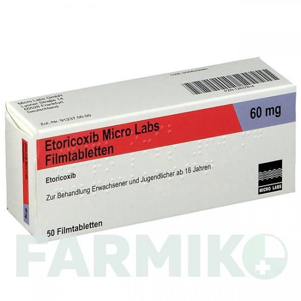 ЭТОРИКОКСИБ (ETORICOXIB) 60 мг таблетки 50 шт - Эторикоксиб MICRO LABS