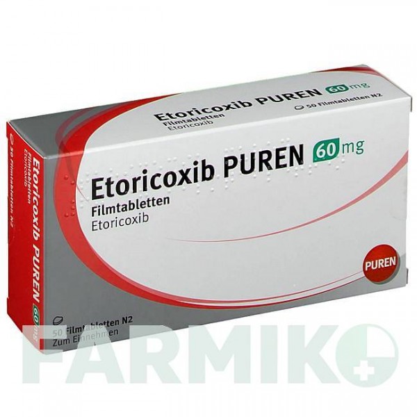 ЕТОРИКОКСИБ (ETORICOXIB) 60 мг таблетки 50 шт - Еторикоксиб PUREN PHARMA