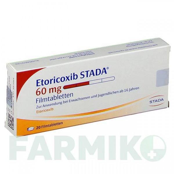 ЭТОРИКОКСИБ (ETORICOXIB) 60 мг таблетки 20 шт - Эторикоксиб STADAPHARM