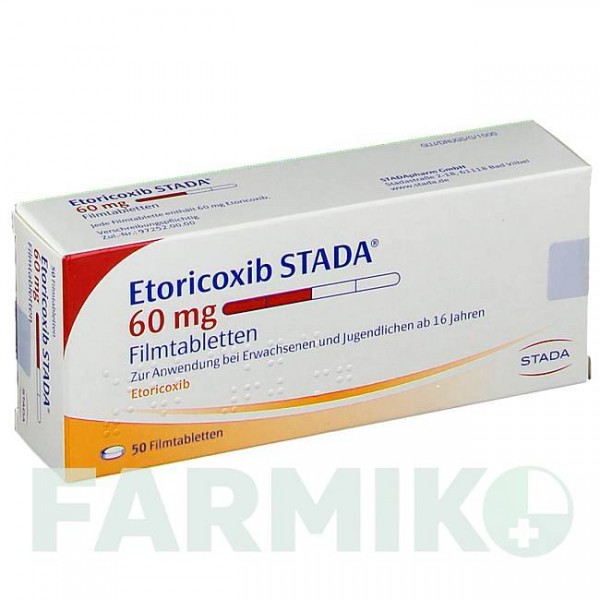 ЕТОРИКОКСИБ (ETORICOXIB) 60 мг таблетки 50 шт - Еторикоксиб STADAPHARM