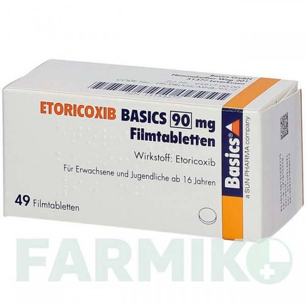 ЕТОРИКОКСИБ (ETORICOXIB) 90 мг таблетки 49 шт - Еторикоксиб BASICS
