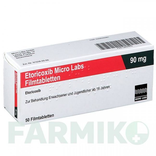 ЭТОРИКОКСИБ (ETORICOXIB) 90 мг таблетки 50 шт - Эторикоксиб MICRO LABS