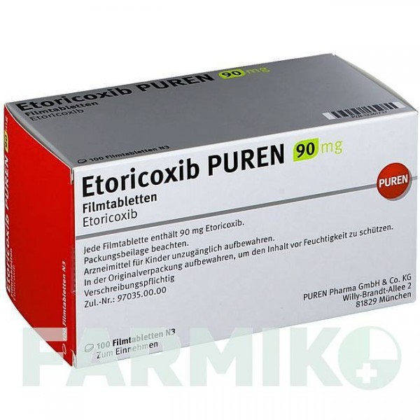 ЭТОРИКОКСИБ (ETORICOXIB) 90 мг таблетки 100 шт - Эторикоксиб PUREN PHARMA