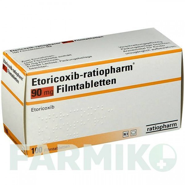 ЭТОРИКОКСИБ (ETORICOXIB) 90 мг таблетки 100 шт - Эторикоксиб RATIOPHARM