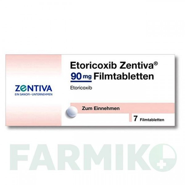 ЭТОРИКОКСИБ (ETORICOXIB) 90 мг таблетки 7 шт - Эторикоксиб ZENTIVA