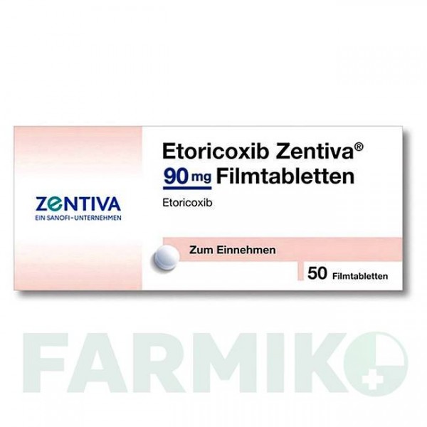 ЭТОРИКОКСИБ (ETORICOXIB) 90 мг таблетки 50 шт - Эторикоксиб ZENTIVA