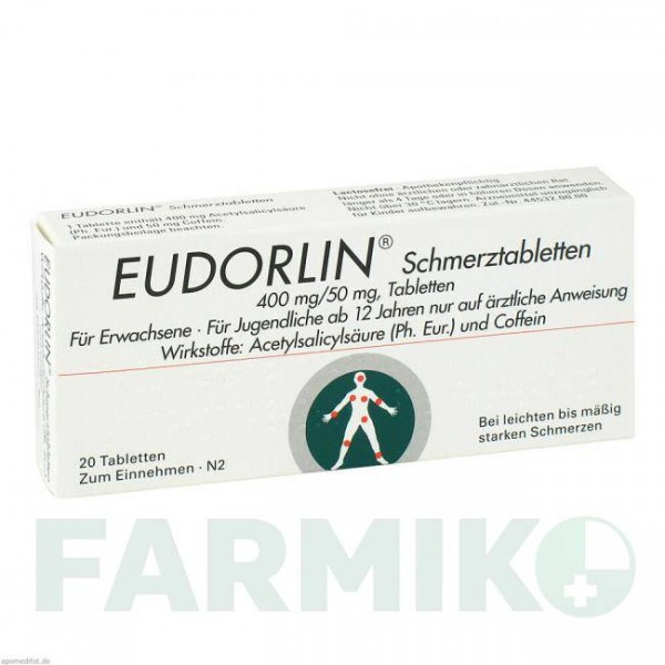 ЕУДОРЛІН (EUDORLIN) таблетки 20 шт - Ацетилсаліцилова кислота, Інше BERLIN-CHEMIE