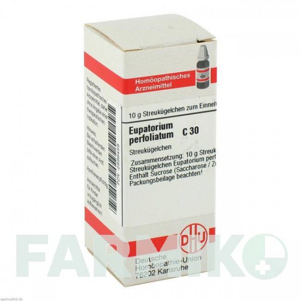 ЕВПАТОРИУМ ПЕРФОЛИАТУМ (EUPATORIUM PERFOLIATUM) C 30 глобули 10 г - Гомеопатия DHU