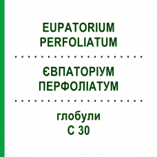 ЕВПАТОРИУМ ПЕРФОЛИАТУМ (EUPATORIUM PERFOLIATUM) C 30 глобули 10 г - Гомеопатия SPAGYRA