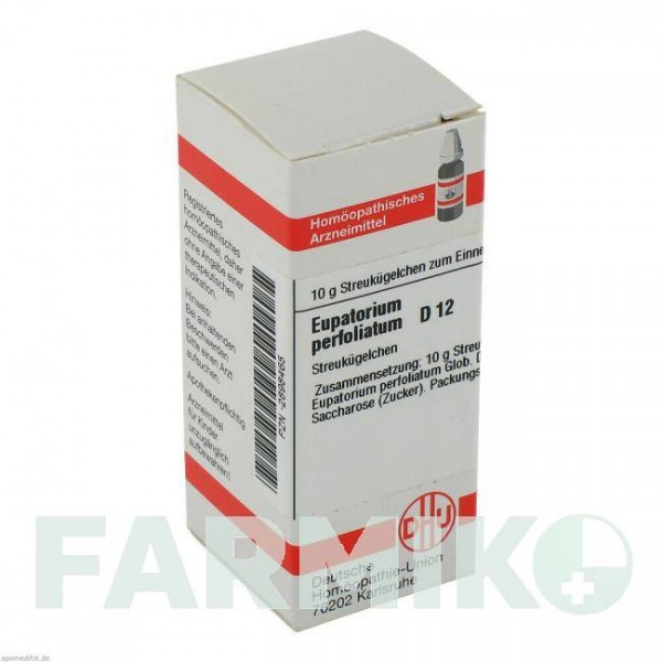 ЕВПАТОРИУМ ПЕРФОЛИАТУМ (EUPATORIUM PERFOLIATUM) D 12 глобули 10 г - Гомеопатия DHU