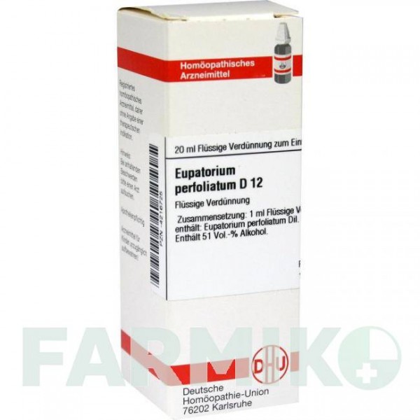 ЕВПАТОРИУМ ПЕРФОЛИАТУМ (EUPATORIUM PERFOLIATUM) D 12 раствор 20 мл - Гомеопатия DHU