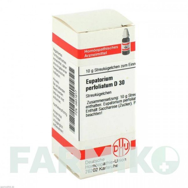 ЕВПАТОРИУМ ПЕРФОЛИАТУМ (EUPATORIUM PERFOLIATUM) D 30 глобули 10 г - Гомеопатия DHU