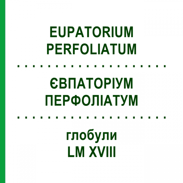 ЕВПАТОРИУМ ПЕРФОЛИАТУМ (EUPATORIUM PERFOLIATUM) LM XVIII глобули 5 г - Гомеопатия DHU