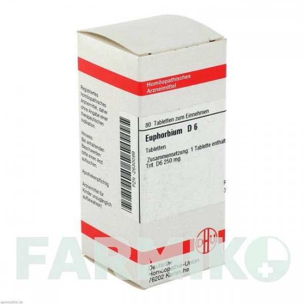 ЭУФОРБИУМ (EUPHORBIUM) D 6 таблетки 80 шт - Гомеопатия DHU