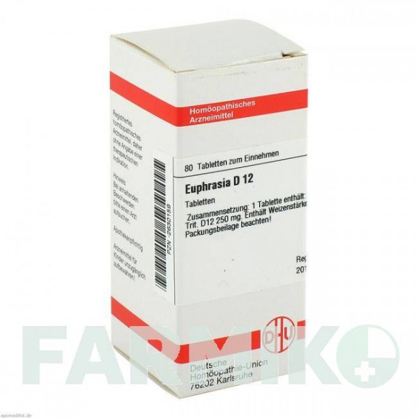 ЭУФРАЗИЯ (EUPHRASIA) D 12 таблетки 80 шт - Гомеопатия DHU