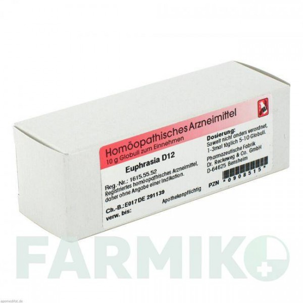 ЭУФРАЗИЯ (EUPHRASIA) D 12 глобули 10 г - Гомеопатия DR.RECKEWEG