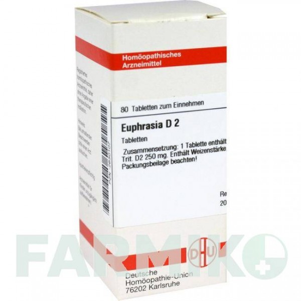 ЭУФРАЗИЯ (EUPHRASIA) D 2 таблетки 80 шт - Гомеопатия DHU