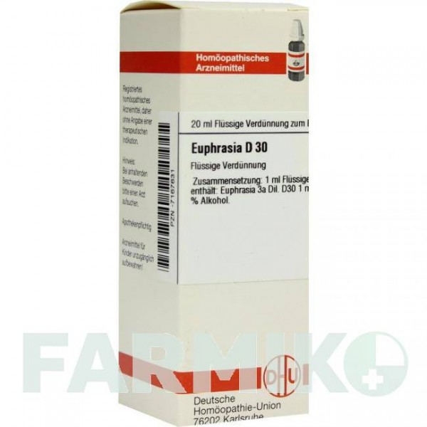 ЭУФРАЗИЯ (EUPHRASIA) D 30 раствор 20 мл - Гомеопатия DHU