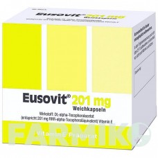 ЭУСОВИТ (EUSOVIT) 201 мг капсулы 90 шт - Витамин E (Токоферол) STRATHMANN