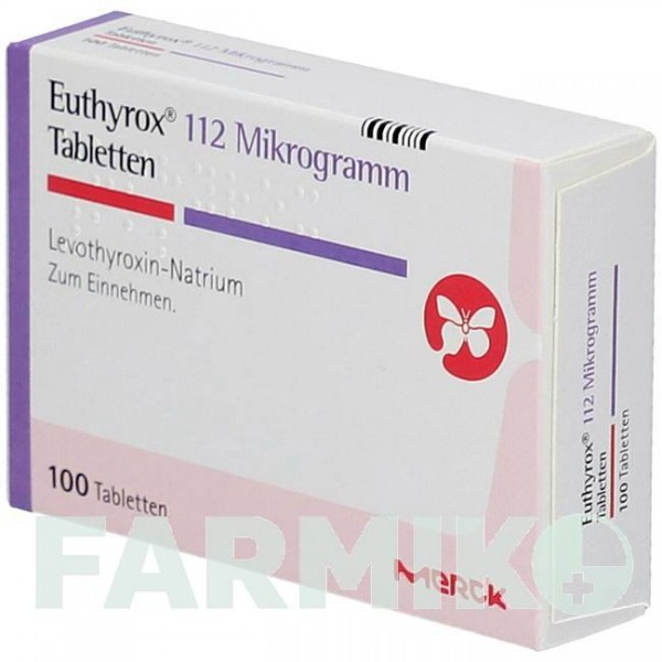 ЕУТІРОКС (EUTHYROX) 112 мкг таблетки 100 шт - Левотироксин MERCK HEALTHCARE