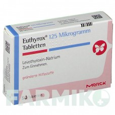 ЭУТИРОКС (EUTHYROX) 125 мкг таблетки 50 шт - Левотироксин MERCK HEALTHCARE