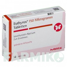 ЭУТИРОКС (EUTHYROX) 150 мкг таблетки 50 шт - Левотироксин MERCK HEALTHCARE