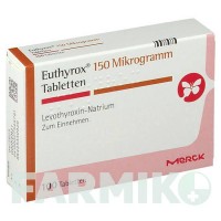 ЕУТІРОКС (EUTHYROX) 150 мкг таблетки 100 шт - Левотироксин MERCK HEALTHCARE