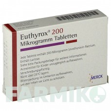 ЭУТИРОКС (EUTHYROX) 200 мкг таблетки 100 шт - Левотироксин MERCK HEALTHCARE