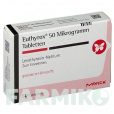 ЭУТИРОКС (EUTHYROX) 50 мкг таблетки 50 шт - Левотироксин MERCK HEALTHCARE