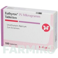 ЕУТІРОКС (EUTHYROX) 75 мкг таблетки 100 шт - Левотироксин MERCK HEALTHCARE
