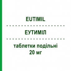 ЕУТИМІЛ (EUTIMIL) 20 мг таблетки подільні 28 шт - Пароксетин GLAXOSMITHKLINE