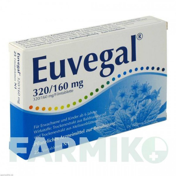 ЕВЕГАЛ (EUVEGAL) 320 мг/160 мг таблетки 25 шт - Активні речовини DR.WILLMAR SCHWABE