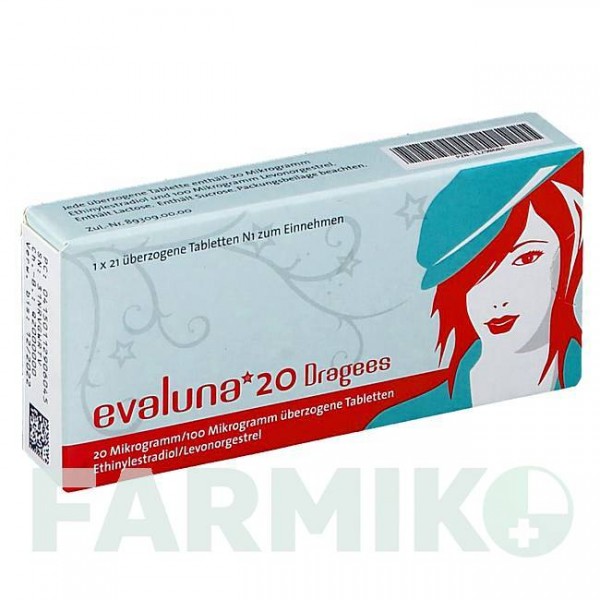 ЭВАЛУНА (EVALUNA) 20 таблетки 1x21 шт - Левоноргестрел, Этинилэстрадиол MEDA PHARMA