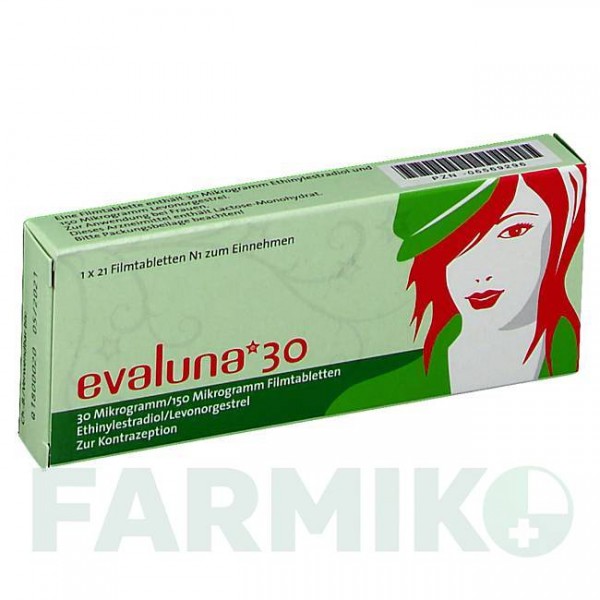 ЭВАЛУНА (EVALUNA) 30 таблетки 1x21 шт - Левоноргестрел, Этинилэстрадиол MEDA PHARMA