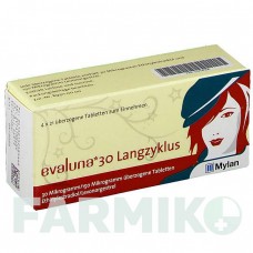 ЭВАЛУНА (EVALUNA) 30 мкг/150 мкг таблетки 84 шт - Левоноргестрел, Этинилэстрадиол MEDA PHARMA