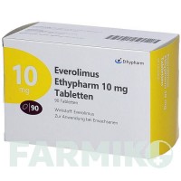 ЭВЕРОЛИМУС (EVEROLIMUS) 10 мг таблетки 30 шт - Эверолимус ETHYPHARM