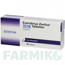 ЭВЕРОЛИМУС (EVEROLIMUS) 10 мг таблетки 30 шт - Эверолимус ZENTIVA