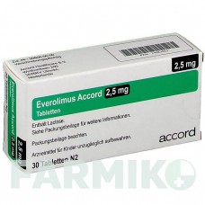 ЭВЕРОЛИМУС (EVEROLIMUS) 2,5 мг таблетки 30 шт - Эверолимус ACCORD HEALTHCARE
