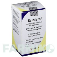 ЭВИПЛЕРА (EVIPLERA) 200 мг/25 мг/245 мг таблетки 30 шт - Эмтрицитабин, Тенофовир, Рилпивирин GILEAD SCIENCES