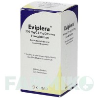 ЕВІПЛЕРА (EVIPLERA) 200 мг/25 мг/245 мг таблетки 30 шт - Емтрицитабін, Тенофовір, Рилпівірин KOHLPHARMA