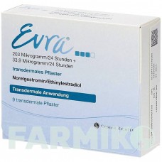 ЕВРА (EVRA) 203 мкг/24 год + 33,9 мкг/24 год пластир 9 шт - Норелгестромін, Етинілестрадіол GEDEON RICHTER
