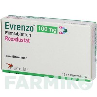 ЕВРЕНЗО (EVRENZO) 100 мг таблетки 12 шт - Роксадустат ASTELLAS PHARMA