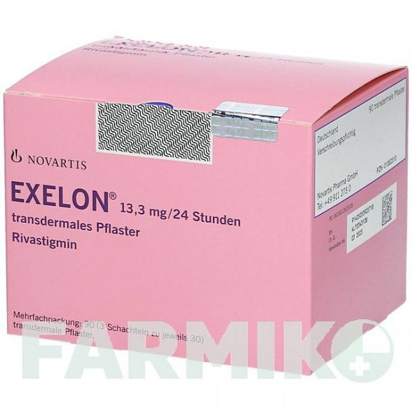 ЭКСЕЛОН (EXELON) 13,3 мг/24 ч пластырь 90 шт - Ривастигмин NOVARTIS