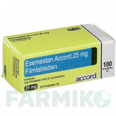 ЕКСЕМЕСТАН (EXEMESTAN) 25 мг таблетки 100 шт - Екземестан ACCORD HEALTHCARE