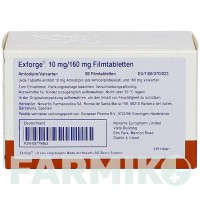 ЕКСФОРДЖ (EXFORGE) 10 мг/160 мг таблетки 98 шт - Валсартан, Амлодипін EUROPEAN PHARMA