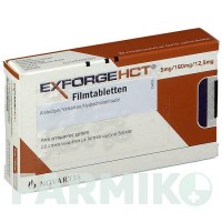 ЕКСФОРДЖ (EXFORGE) 5 мг/160 мг/12,5 мг таблетки 28 шт - Валсартан, Амлодипін, Гідрохлоротіазид EMRA-MED